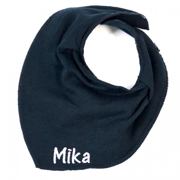 Halstuch mit Name marine/weiß (Modell Mika)