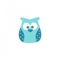 SALE Motivperle Eule horizontal helltürkis/dunkelpetrol SALE Motivperle Eule horizontal helltürkis/dunkelpetrol