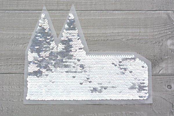 DEAL Bügelbild Wendepailletten Kölner Dom silber/gold