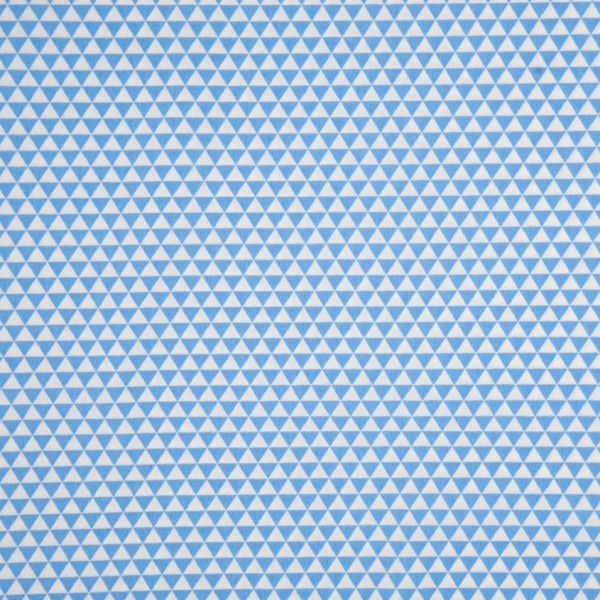 Cotton Poplin mit dreieckiger Musterung in blau