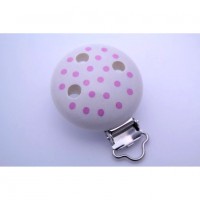 SALE Motivclip I Tupfen weiß/babyrosa SALE Motivclip I Tupfen weiß/babyrosa