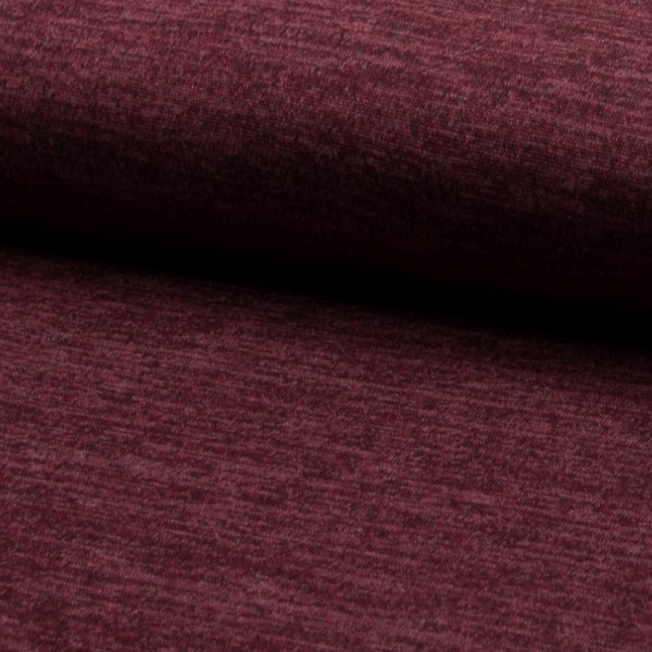 melierter Strickjersey weinrot