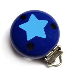 SALE Motivclip II Stern marine/skyblau