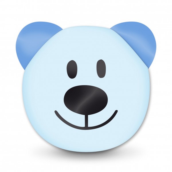 Angebot Motivperle 3D-Bär vertikal babyblau/hellblau