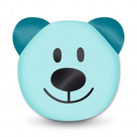 SALE Motivperle 3D-Bär horizontal helltürkis/hellpetrol SALE Motivperle 3D-Bär horizontal helltürkis/hellpetrol