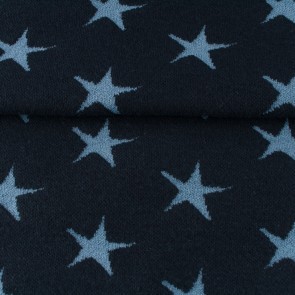 hochwertige Jaquard-Bündchen mit Sternen marine/jeansblau
