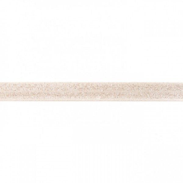 elastisches Falzband Glitzer sand, 16mm