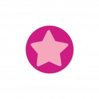 SALE Motivperle Sternchen-Scheibe horizontal magenta/hellrosa SALE Motivperle Sternchen-Scheibe horizontal magenta/hellrosa