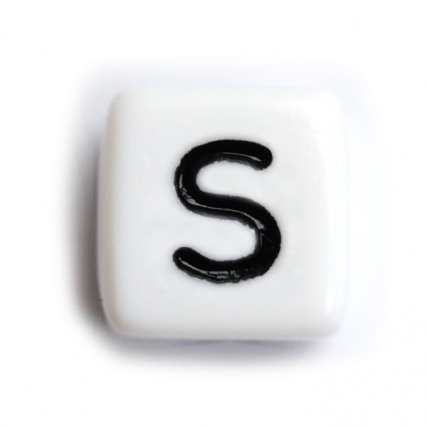 Kunststoffbuchstabenwürfel 10 mm einzeln S
