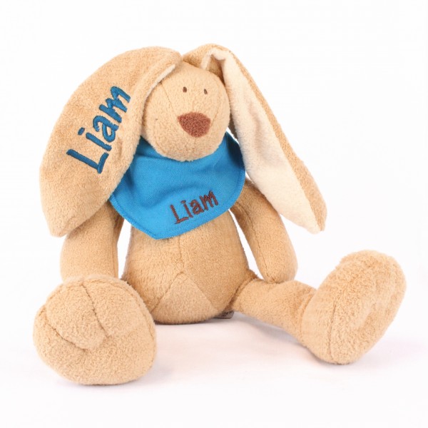 Hase und Halstuch mit Wunschname (Modell Liam)