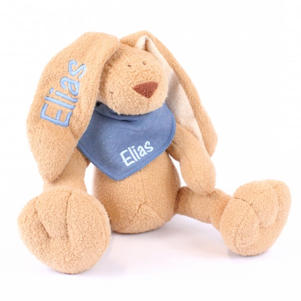 Hase und Halstuch mit Wunschname (Modell Elias)