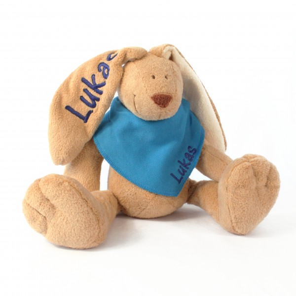 DEAL Hase und Halstuch mit Wunschname (Modell Lukas)