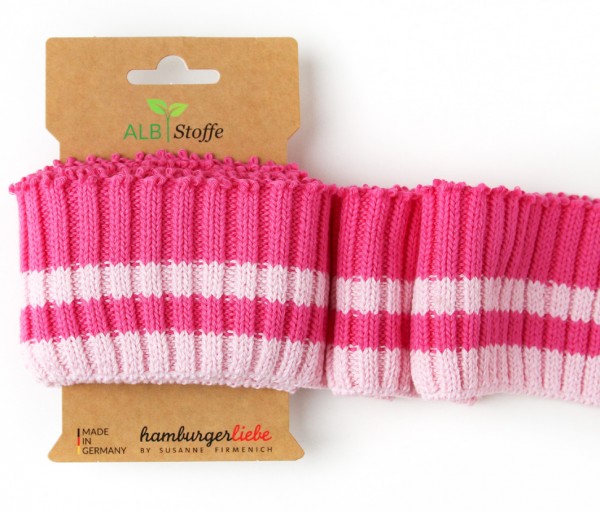 Cuff Me Cozy Stripes Grobstrick pink/hellrosa