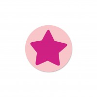 SALE Motivperle Sternchen-Scheibe horizontal hellrosa/magenta SALE Motivperle Sternchen-Scheibe horizontal hellrosa/magenta