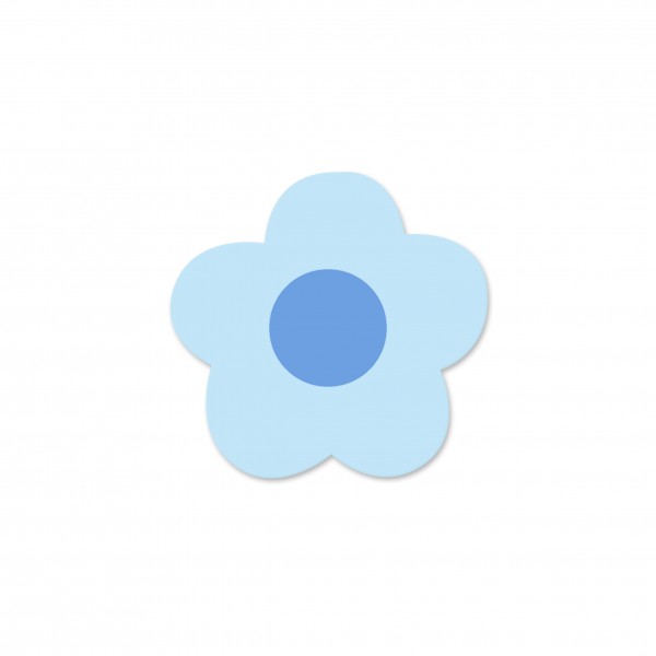 SALE Motivperle Mini-Blume horizontal babyblau/skyblau