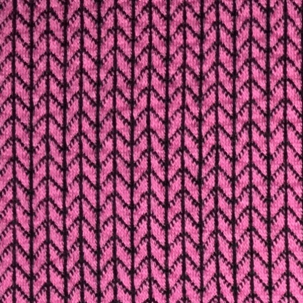 Jacquardjersey Knit Knit pink/schwarz (GOTS) by Albstoffe und Hamburger Liebe