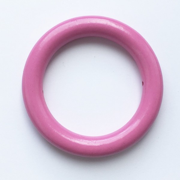 DEAL SALE Holzring 85 mm mit Bohrung pink