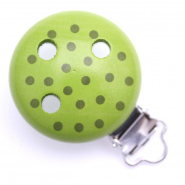 Sale Motivclip Tupfen lindgrün/olive