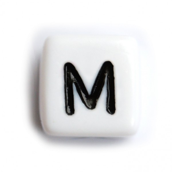 Kunststoffbuchstabenwürfel 10 mm einzeln M
