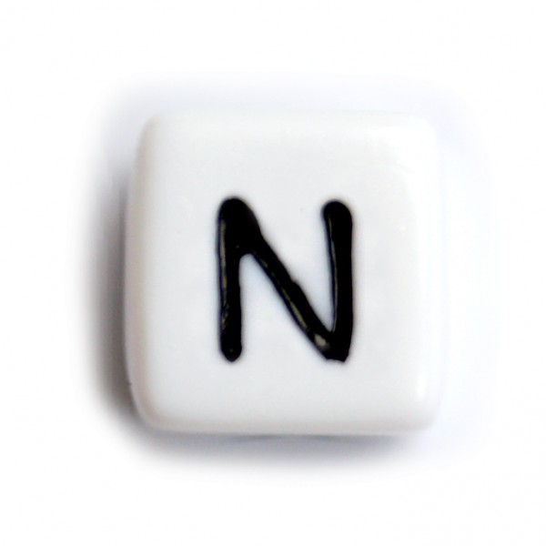 Kunststoffbuchstabenwürfel 10 mm einzeln N