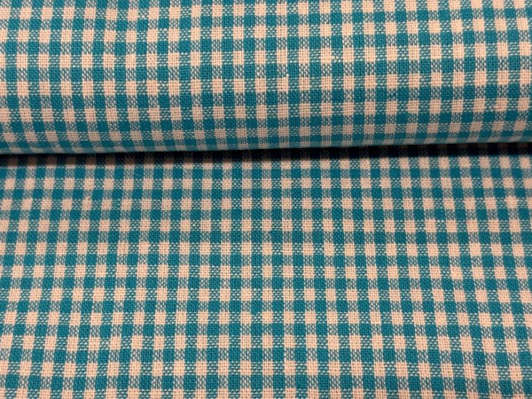 Baumwollstoff Vichy türkis, 3mm