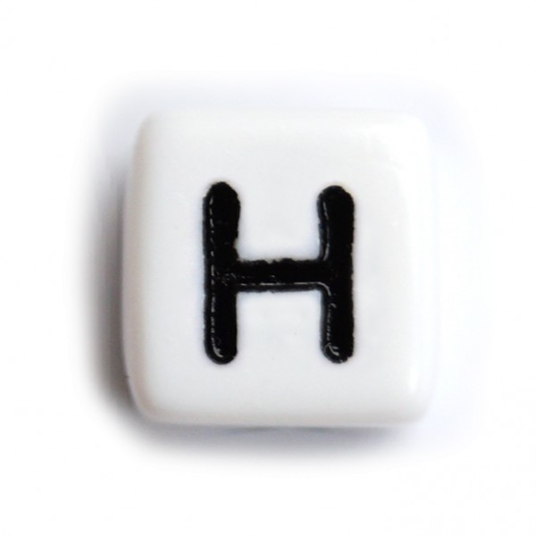 Kunststoffbuchstabenwürfel 10 mm einzeln H