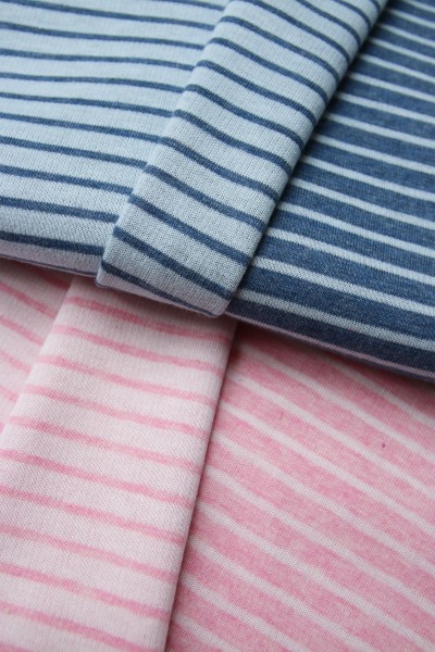 Hamburger Liebe by Albstoffe Dreamy Doubleface Stripes rosa