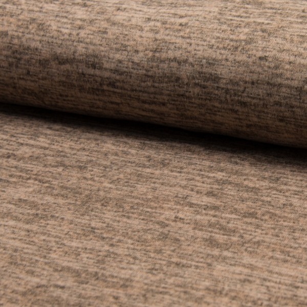 melierter Strickjersey camel
