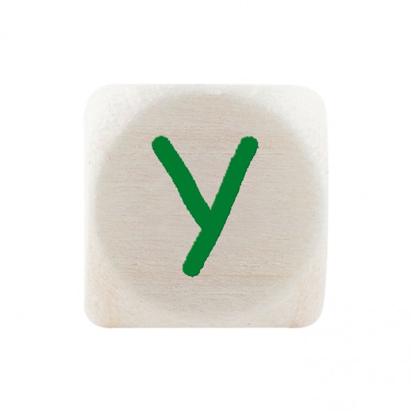 teilweise B-Ware (Holz nachgedunkelte oder Druck nicht perfekt) Premiumbuchstabe 10 mm grün Y