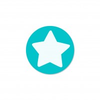 SALE Motivperle Sternchen-Scheibe horizontal cyan/schnee SALE Motivperle Sternchen-Scheibe horizontal cyan/schnee