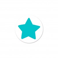 SALE Motivperle Sternchen-Scheibe horizontal schnee/cyan SALE Motivperle Sternchen-Scheibe horizontal schnee/cyan