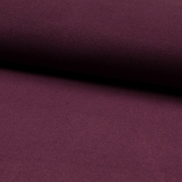 Wildlederjerseyimitat Twill deluxe aubergine