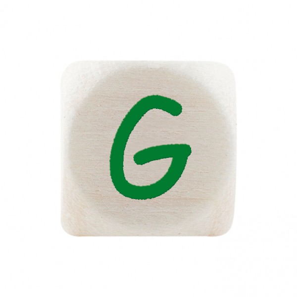teilweise B-Ware (Holz nachgedunkelte oder Druck nicht perfekt) Premiumbuchstabe 10 mm grün G