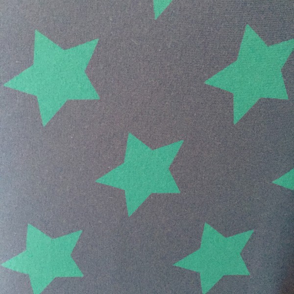 DEAL Lillestoff Jersey Stars Big dunkelblau/türkisgrün 5 cm