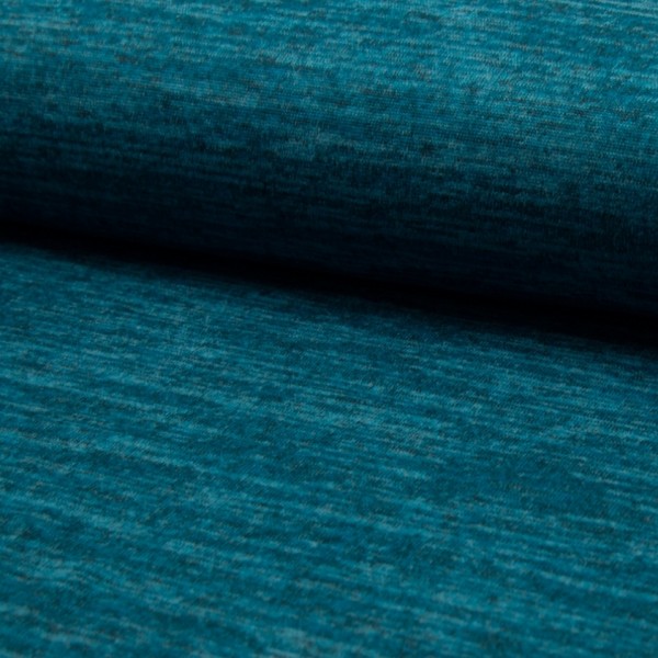 melierter Strickjersey petrol