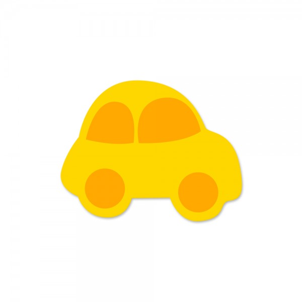 Ausverkauf Motivperle Auto horizontal maisgelb/mittelorange