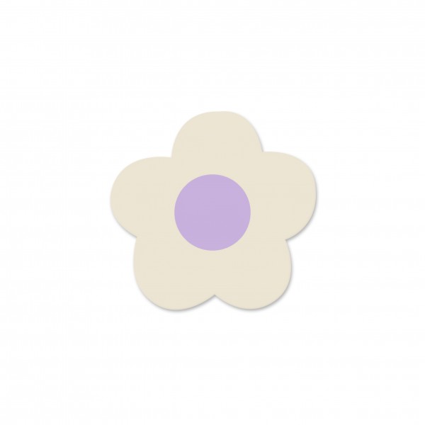 Ausverkauf Motivperle Mini-Blume horizontal hellnatur/flieder