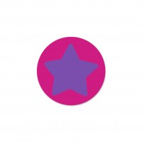 SALE Motivperle Sternchen-Scheibe horizontal magenta/pflaume SALE Motivperle Sternchen-Scheibe horizontal magenta/pflaume