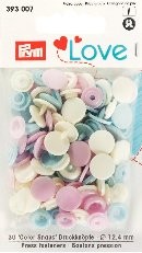 Prym Love Druckknöpfe &#039;Color Snaps&#039; rosa/hellblau/perle