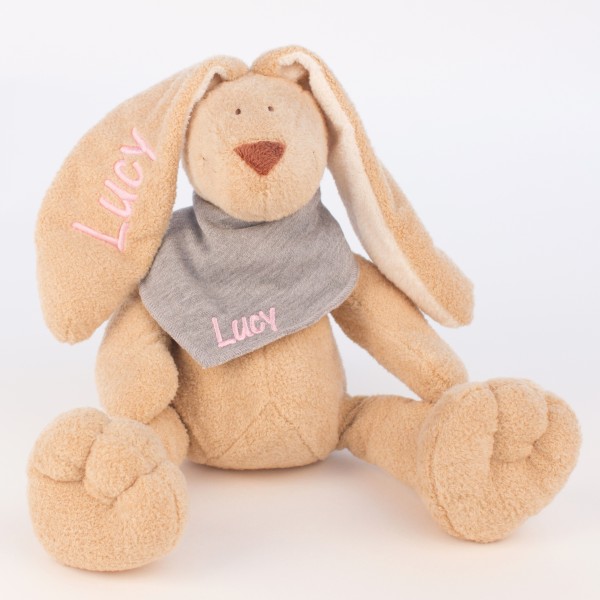 DEAL Hase und Halstuch mit Wunschname (Modell Lucy)