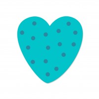 SALE Motivperle Tupfenherz horizontal mitteltürkis/dunkeltürkis SALE Motivperle Tupfenherz horizontal mitteltürkis/dunkeltürkis