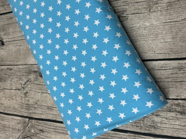 Jersey Sterne von Swafing aqua/weiß