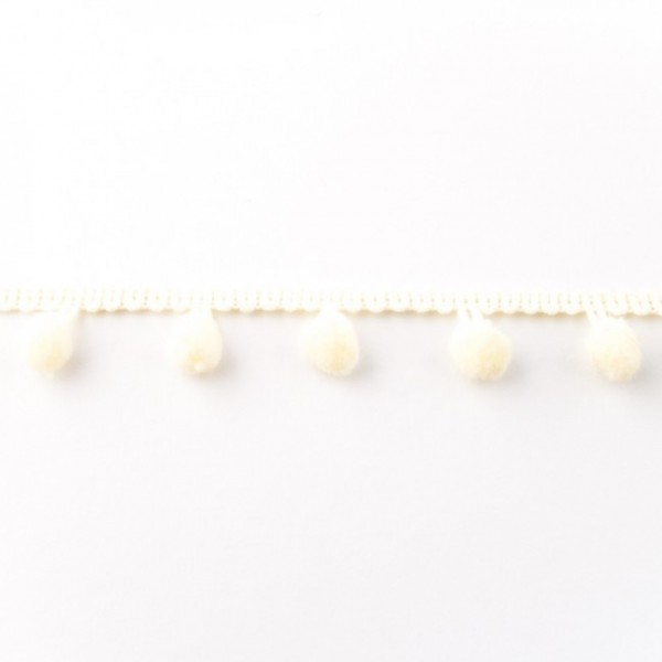 Pompomband Midi 2cm creme