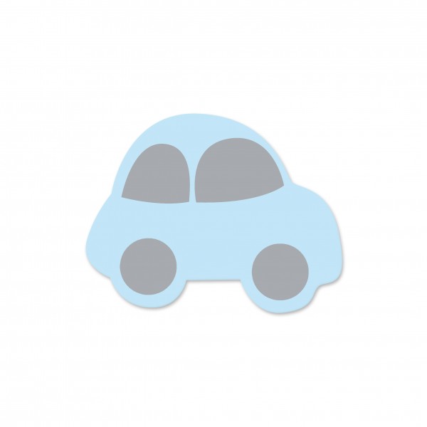 Motivperle Auto horizontal babyblau/hellgrau