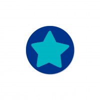 SALE Motivperle Sternchen-Scheibe horizontal marine/cyan SALE Motivperle Sternchen-Scheibe horizontal marine/cyan