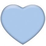 Kam Snaps, uni 50er-Set Herzen pastellblau