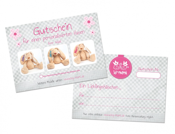 Gutschein für ein Lieblingshäschen