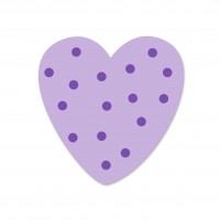 SALE Motivperle Tupfenherz horizontal flieder/lila SALE Motivperle Tupfenherz horizontal flieder/lila