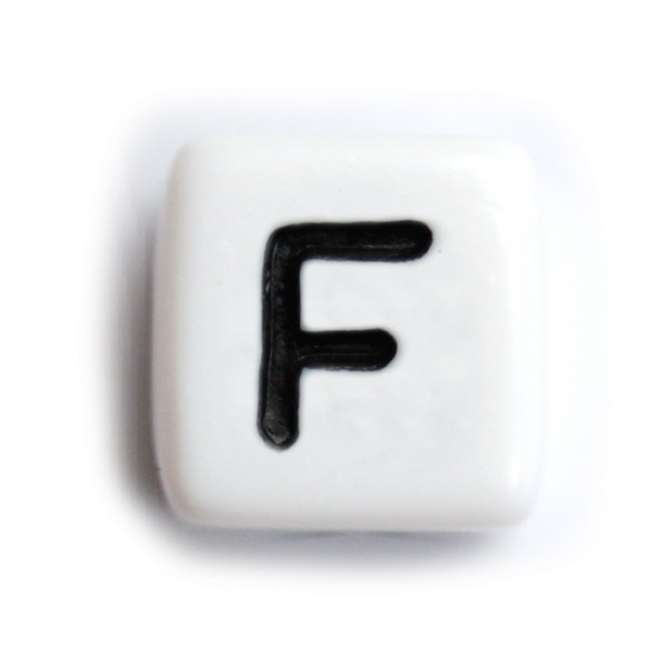 Kunststoffbuchstabenwürfel 10 mm einzeln F