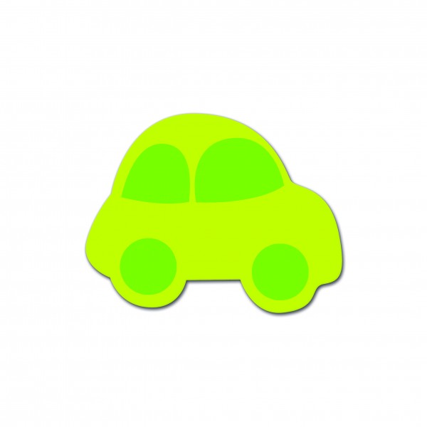 SALE Motivperle Auto horizontal lemon/apfelgrün